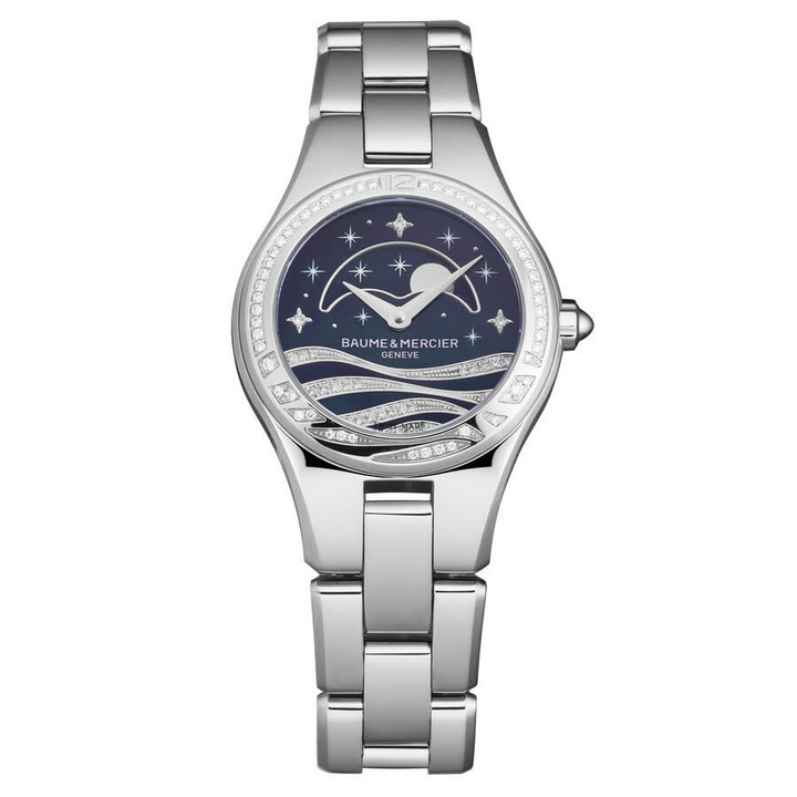 Photo: Baume et Mercier Linea NightBlue Mother of Pearl Dial Ladies Watch 10119