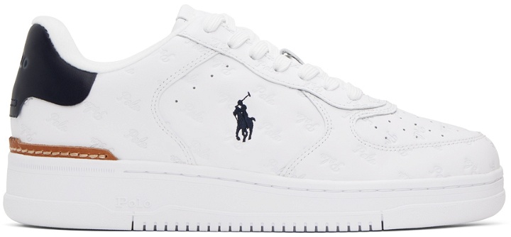 Photo: Polo Ralph Lauren White Leather Masters Court Sneakers