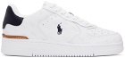 Polo Ralph Lauren White Leather Masters Court Sneakers