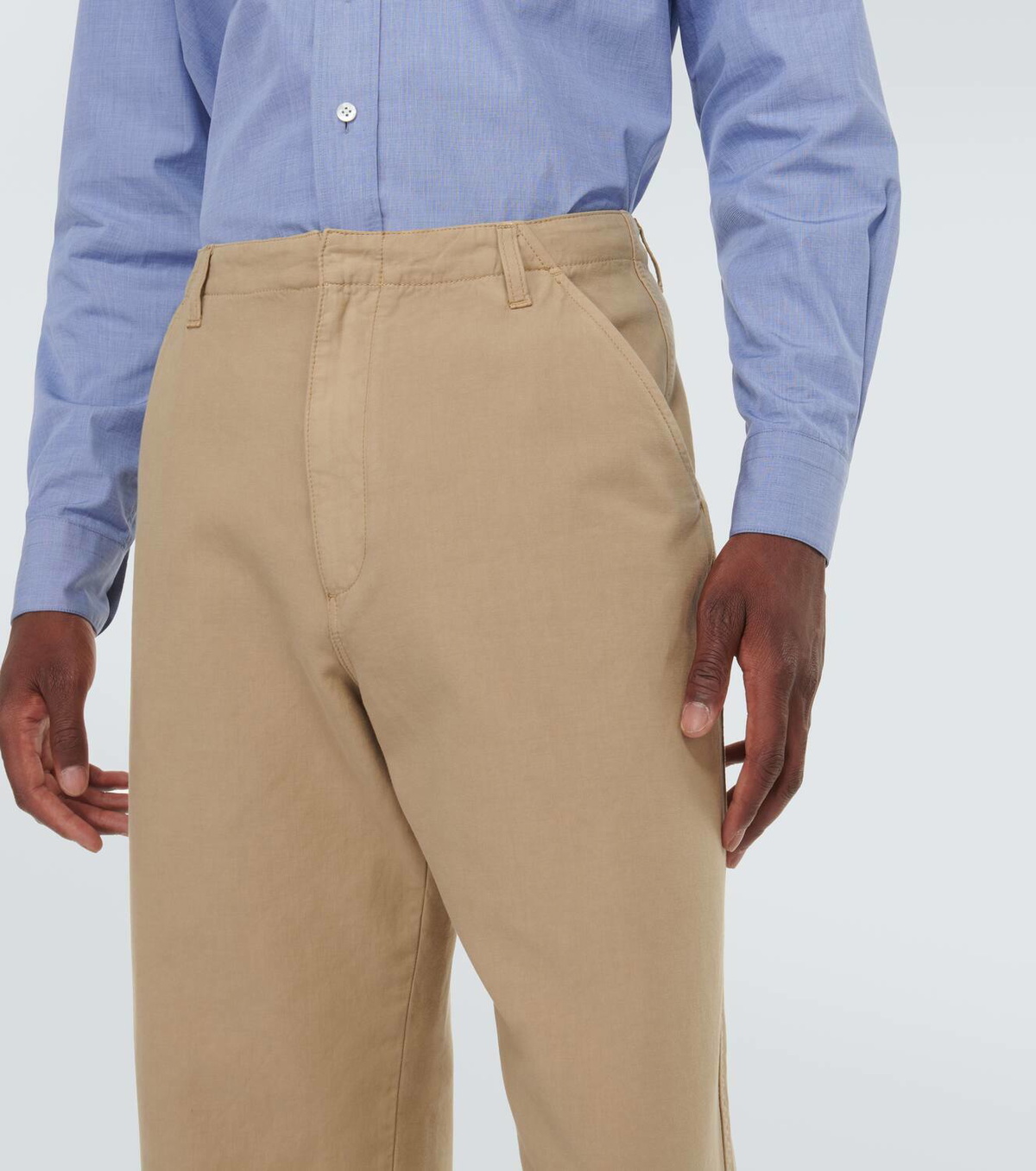 The Row Marlon cotton canvas straight pants The Row