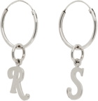 Raf Simons Silver R & S Earrings