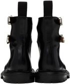 Toga Pulla Black Buckle Ankle Boots
