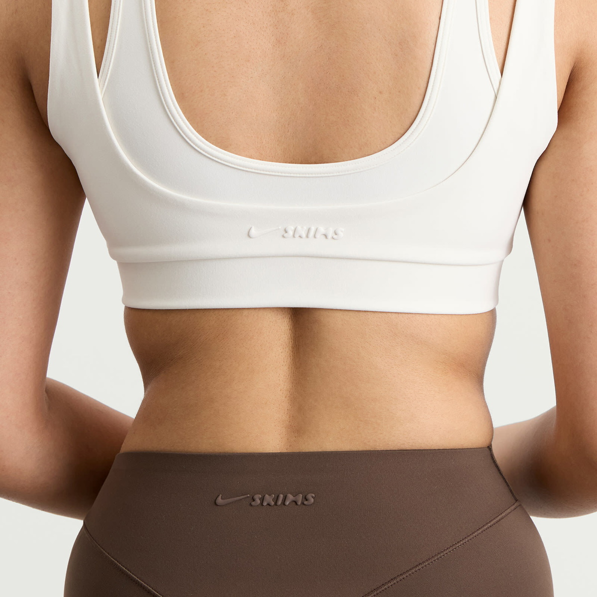 Nike Women's x SKIMS Matte Double Strap Scoop Bra in Ivory