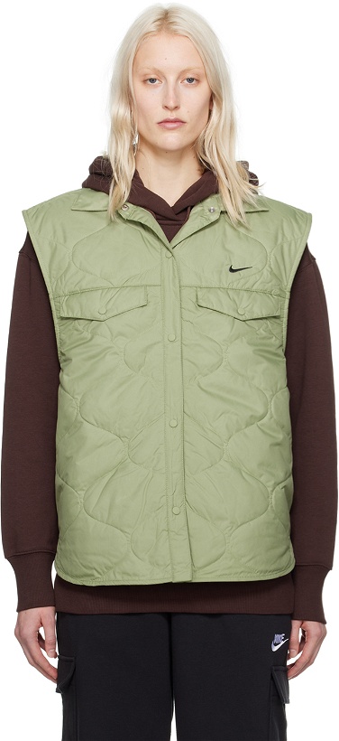 Photo: Nike Green Spread Collar Vest