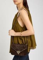 Valentino Rockstud Small Suede Shoulder bag - Brown - One Size