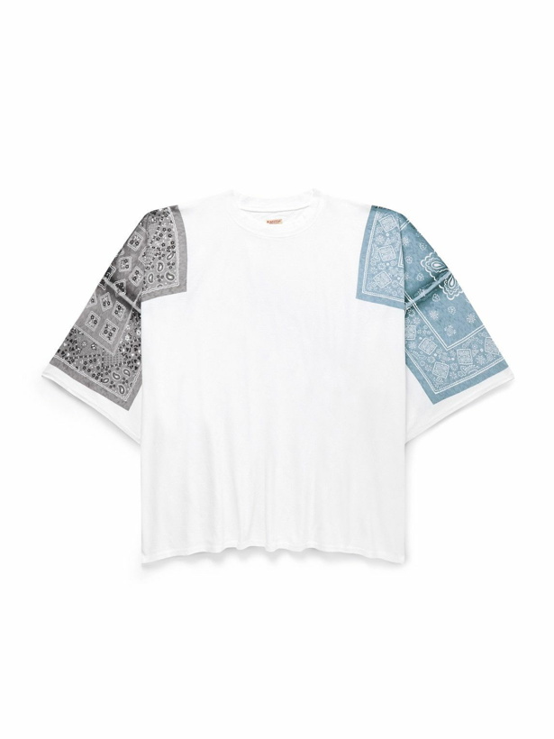 Photo: KAPITAL - Oversized Bandana-Print Cotton-Jersey T-Shirt - White
