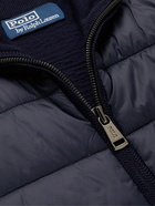 Polo Ralph Lauren - Logo-Appliquéd Padded Quilted Recycled-Shell and Wool-Blend Jacket - Blue