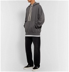 BILLY - Oversized Loopback Cotton-Jersey Hoodie - Gray