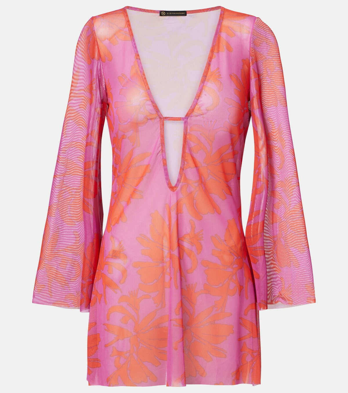 ViX Paula Hermanny Lidi floral sheer beach dress