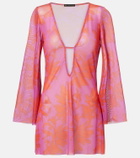 ViX Paula Hermanny Lidi floral sheer beach dress