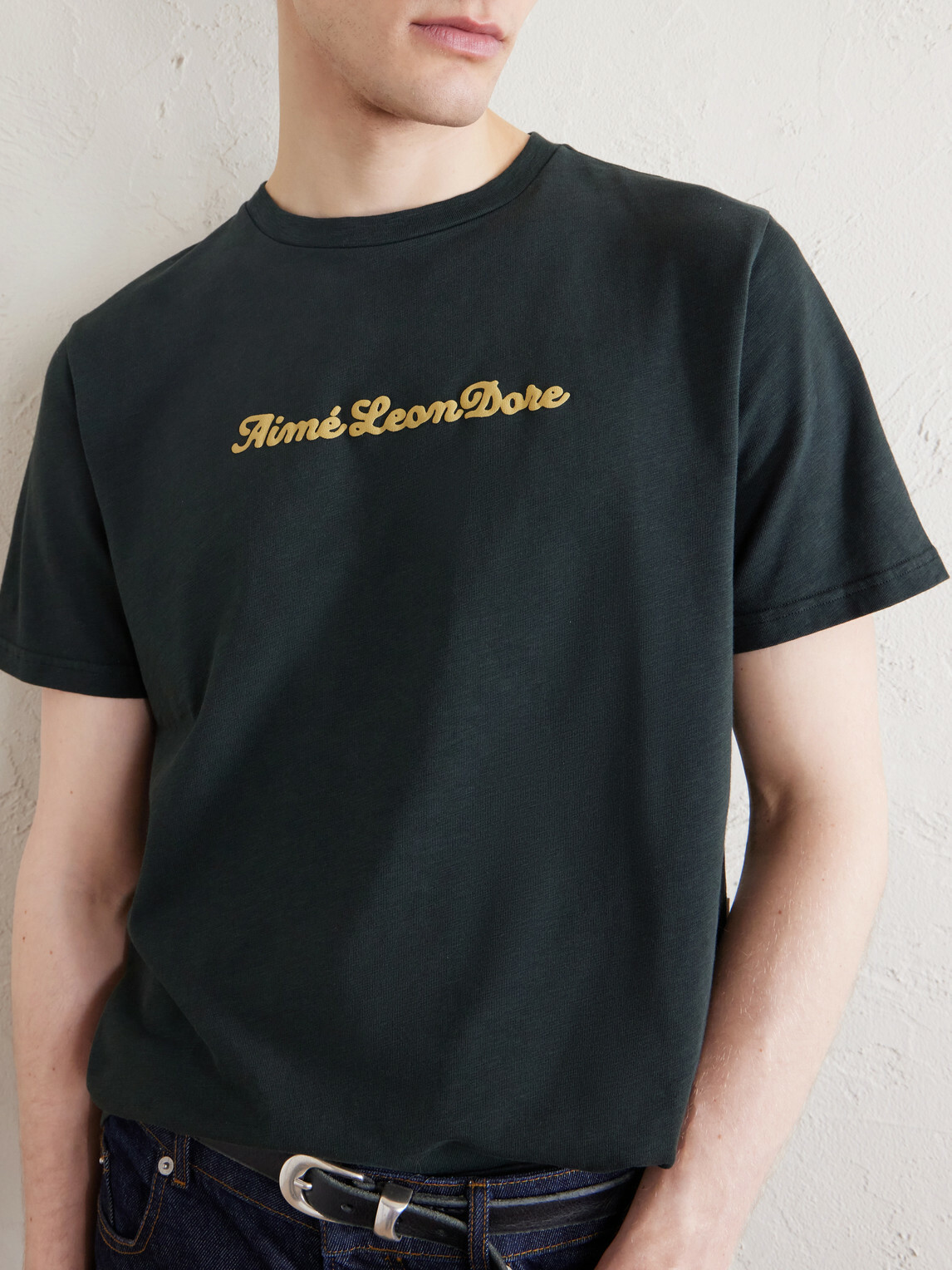 Aimé Leon Dore - Logo-Print Cotton-Jersey T-Shirt - Black