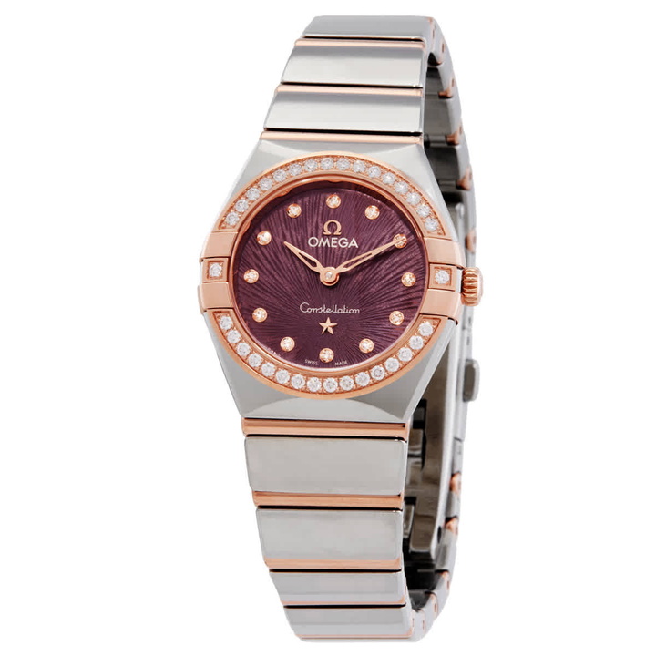 Photo: Omega Constellation Quartz Diamond Purple Dial Ladies Watch 131.25.25.60.60.002