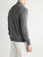 Canali - Slim-Fit Cashmere Half-Zip Sweater - Gray
