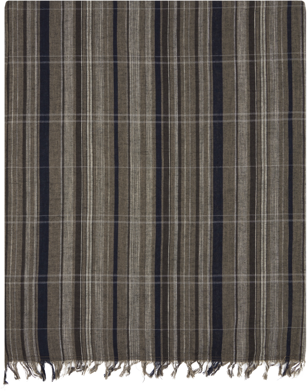 Aviva Jifei Xue Taupe Fringe Blanket Scarf