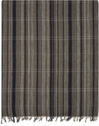 Aviva Jifei Xue Taupe Fringe Blanket Scarf