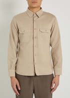Tom Ford Cotton and Linen-blend Shirt Beige