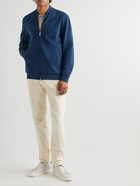 Brunello Cucinelli - Cotton-Jersey Zip-Up Sweatshirt - Blue