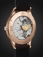 CHOPARD - L.U.C XPS Automatic 40mm 18-Karat Rose Gold and Nubuck Watch, Ref. No. 161948-5003 - Brown