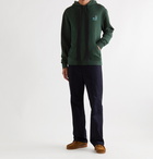 LOEWE - Logo-Embroidered Loopback Cotton-Jersey Hoodie - Green