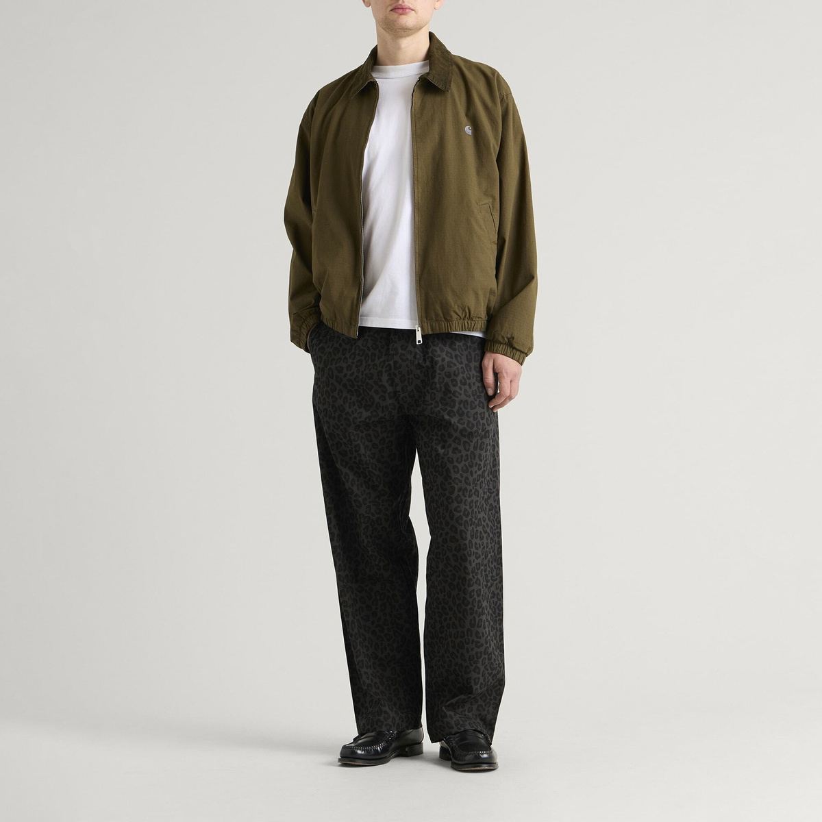 Service Works Men's Patterned Easy Chef Pants in Black Leopard