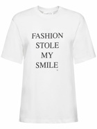 VICTORIA BECKHAM - Slogan Cotton T-shirt