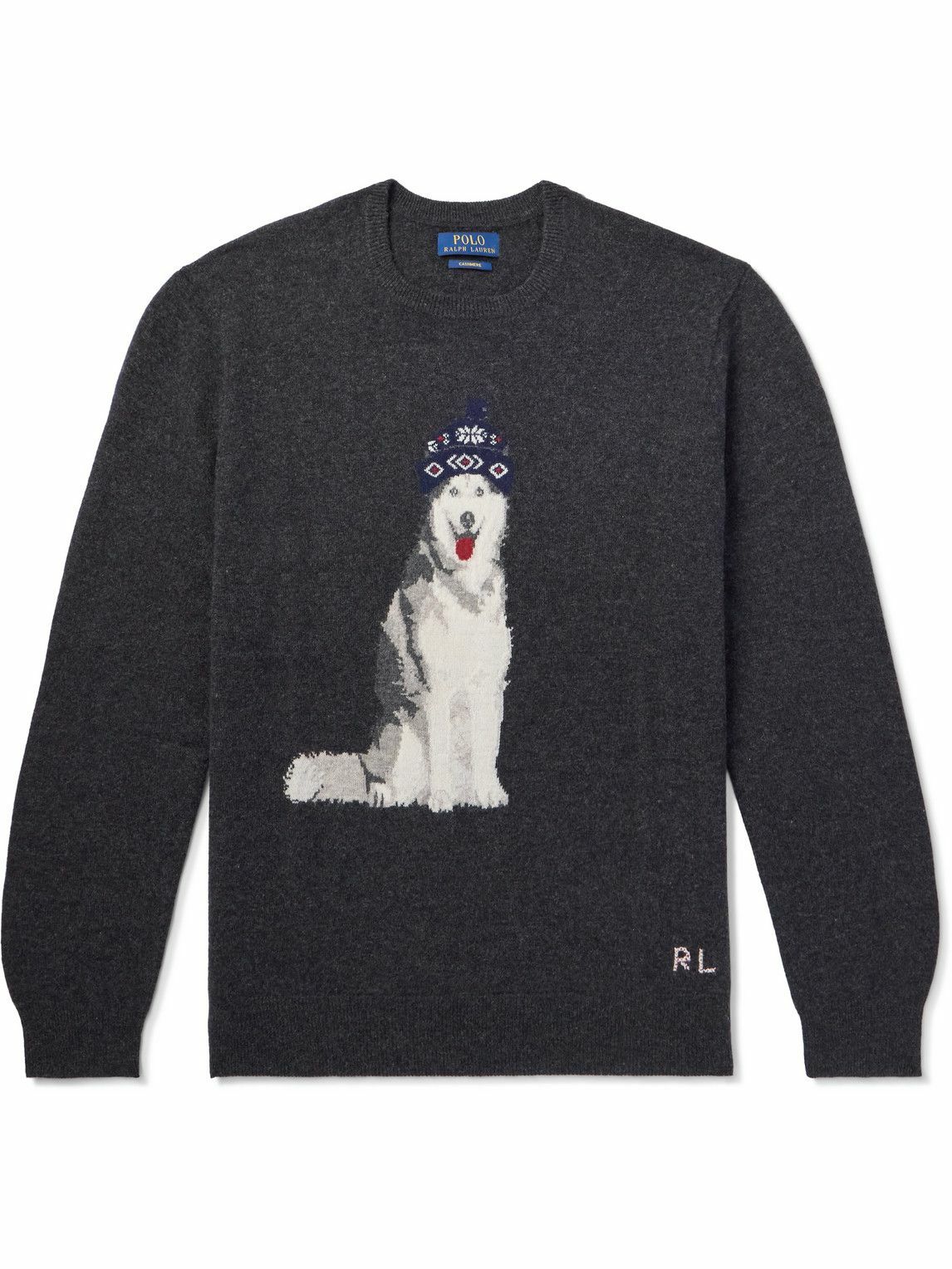 Polo Ralph Lauren - Logo-Embroidered Intarsia Cashmere Sweater