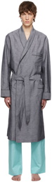 Brioni Grey Linen Robe