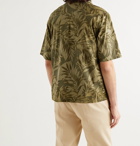 OFFICINE GÉNÉRALE - Eren Camp-Collar Printed Cotton-Voile Shirt - Green