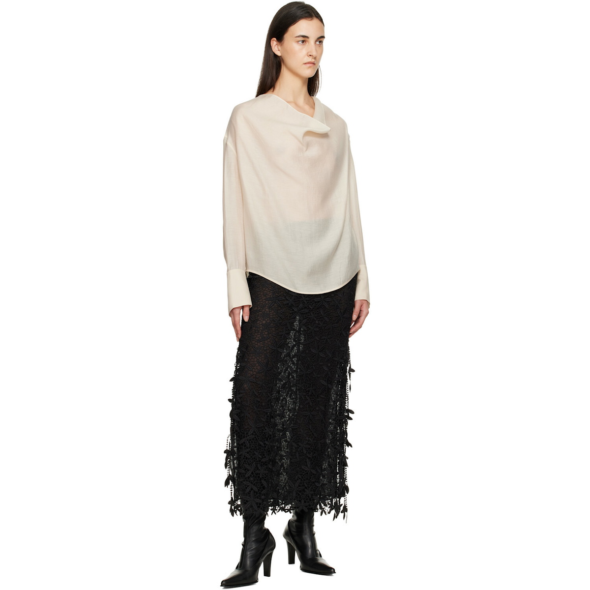 TOTEME Off-White Cowl Blouse