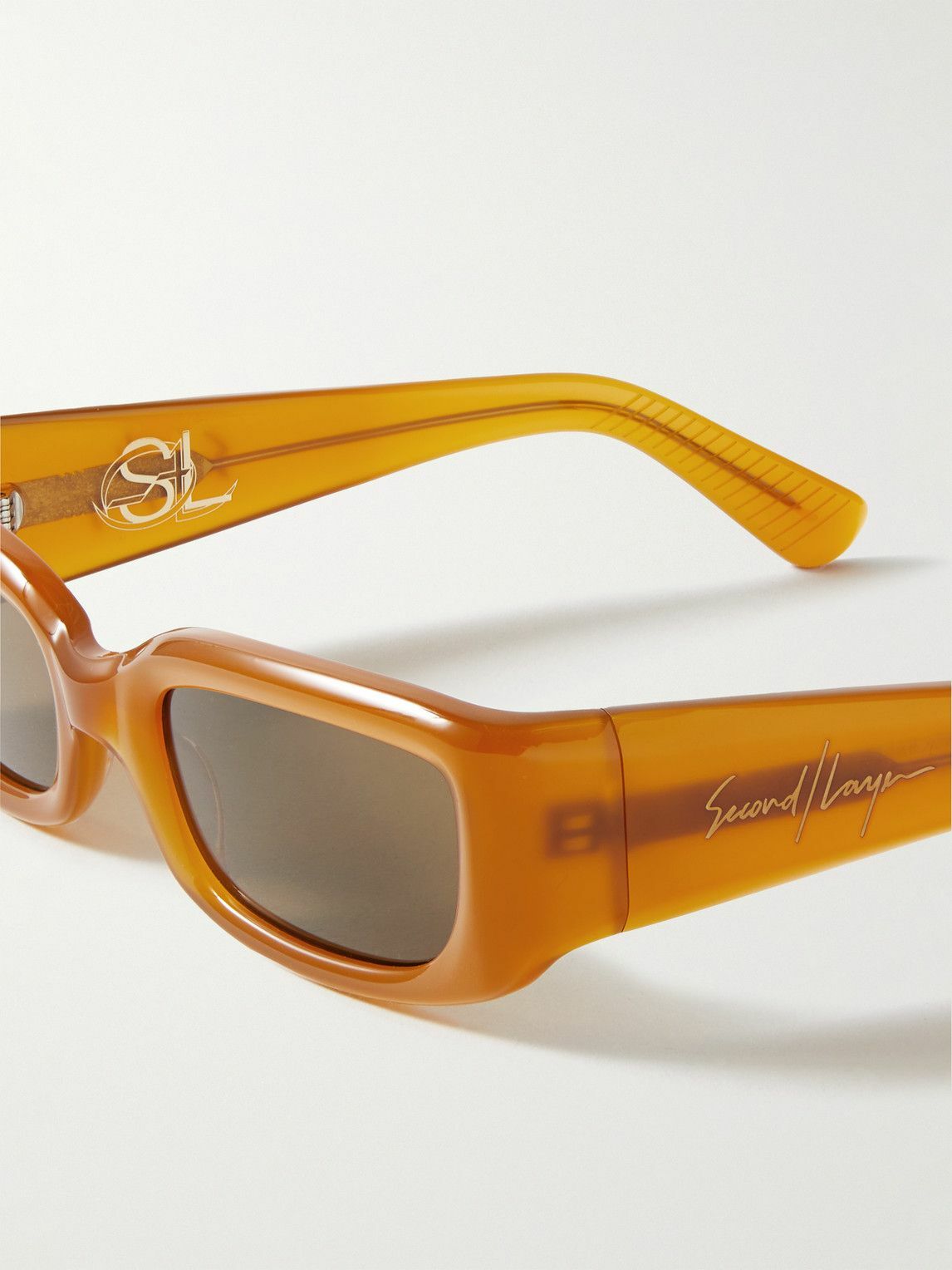 SECOND / LAYER - The Vega Rectangular-Frame Acetate Sunglasses Second/Layer
