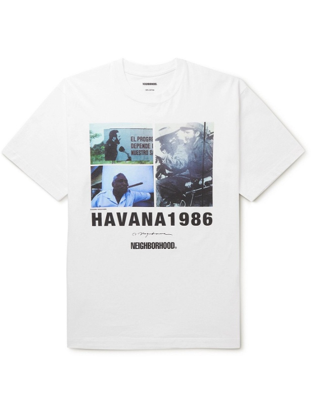 Photo: NEIGHBORHOOD - Havana Printed Cotton-Jersey T-Shirt - White