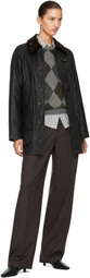 Barbour Black Beaufort Waxed Jacket