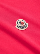 Moncler - Logo-Appliquéd Printed Cotton-Jersey T-Shirt - Pink