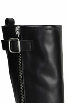 Via Roma 15 Low Heels Ankle Boots In Black Leather