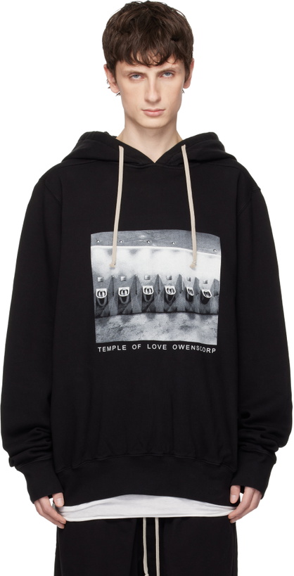 Photo: Rick Owens DRKSHDW Black Temple Oversized Hoodie