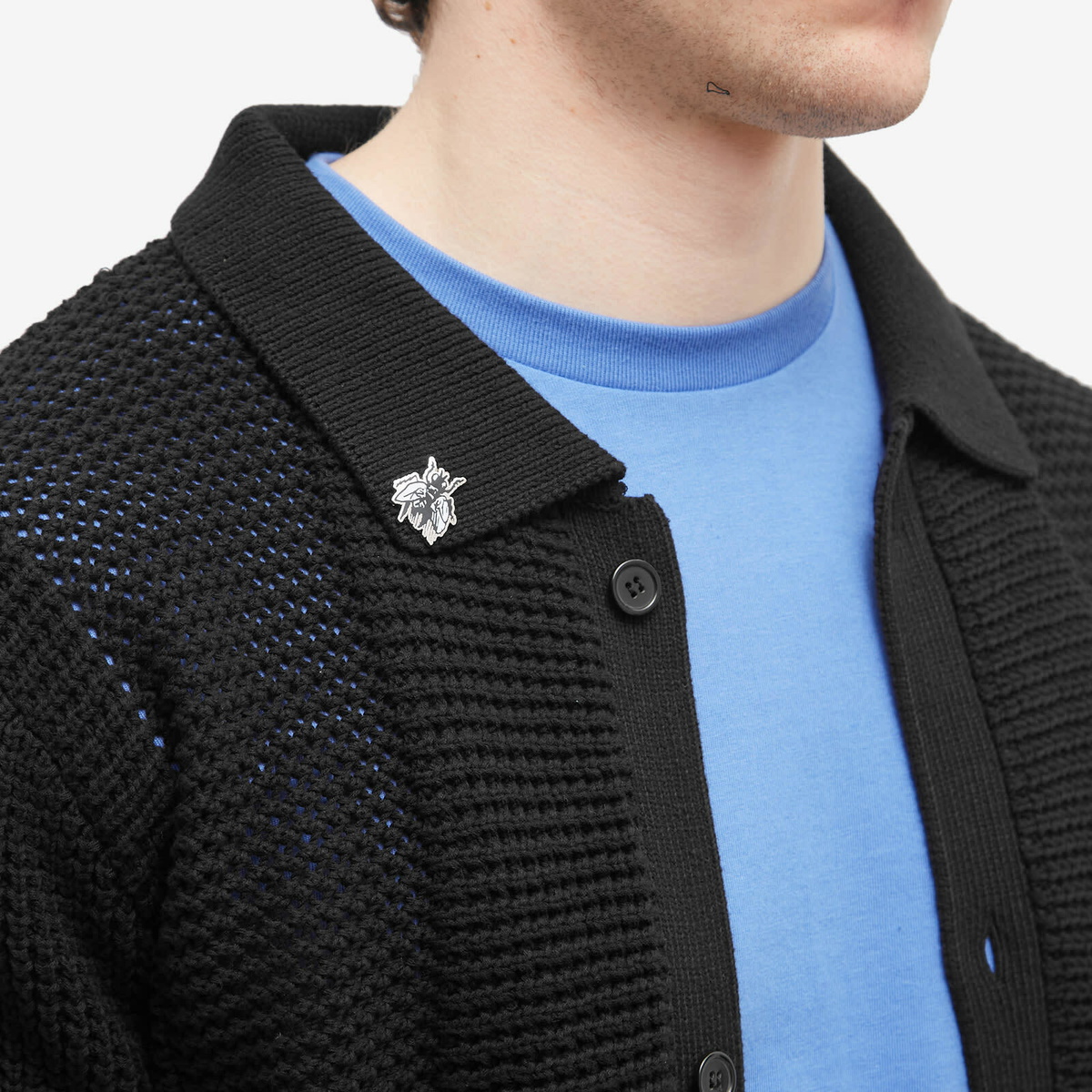FUCKING AWESOME LIBRARY SWEATER ピンズ付き Fucking Awesome Men's Library Knit Shirt in Black Fucking Awesome