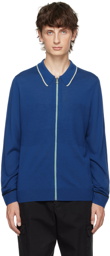 PS by Paul Smith Blue Zip Cardigan