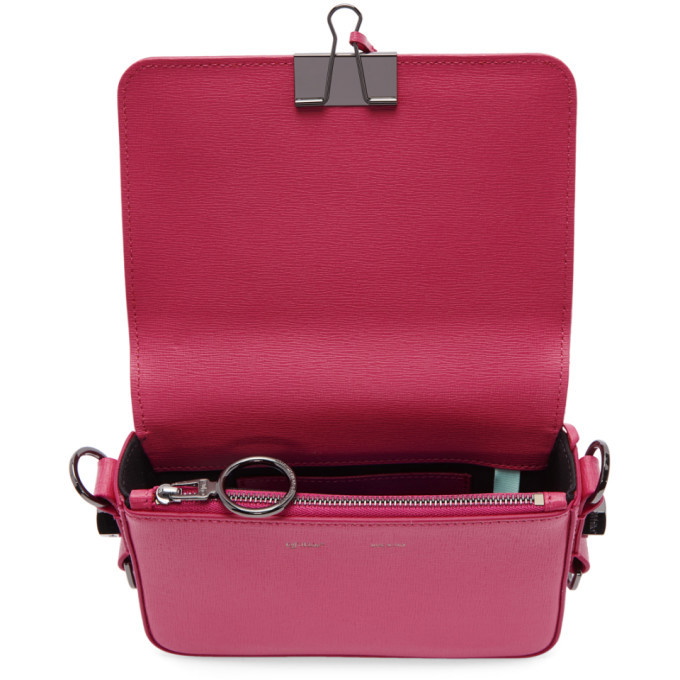Off-White Pink Diagonal Flap Bag Off-White
