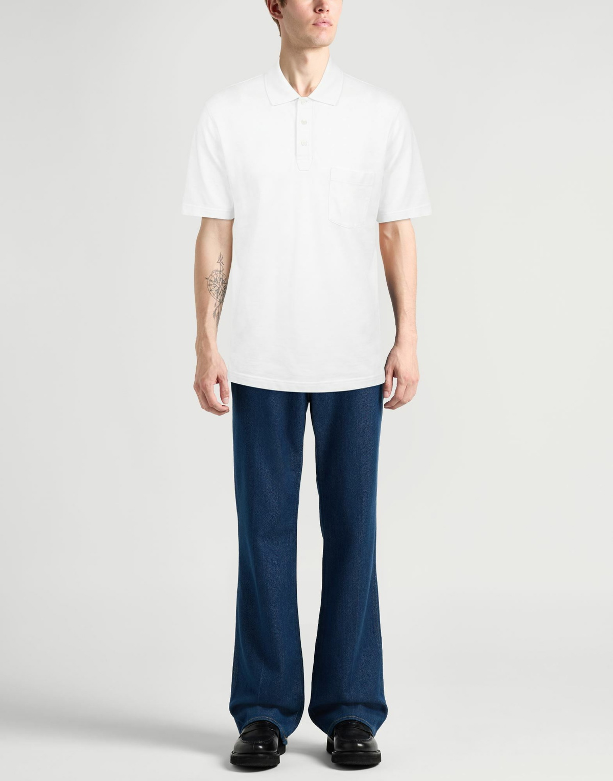 Brioni Mens Polo shirt in Off white
