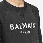 Balmain Men's Classic Paris Crew Sweat in Black/White