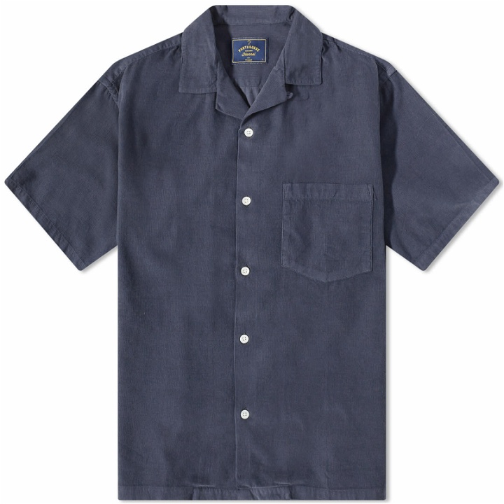 Photo: Portuguese Flannel Men's Cord Camp Corduroy Vacation Shirt in Navy