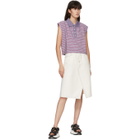 MM6 Maison Margiela Purple Striped Polo Tank Top