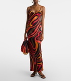 Pucci Marmo and Fari caped silk twill gown