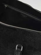 SAINT LAURENT - Le Monogramme 48H Suede-Trimmed Logo-Jacquard Canvas Duffle Bag - Black