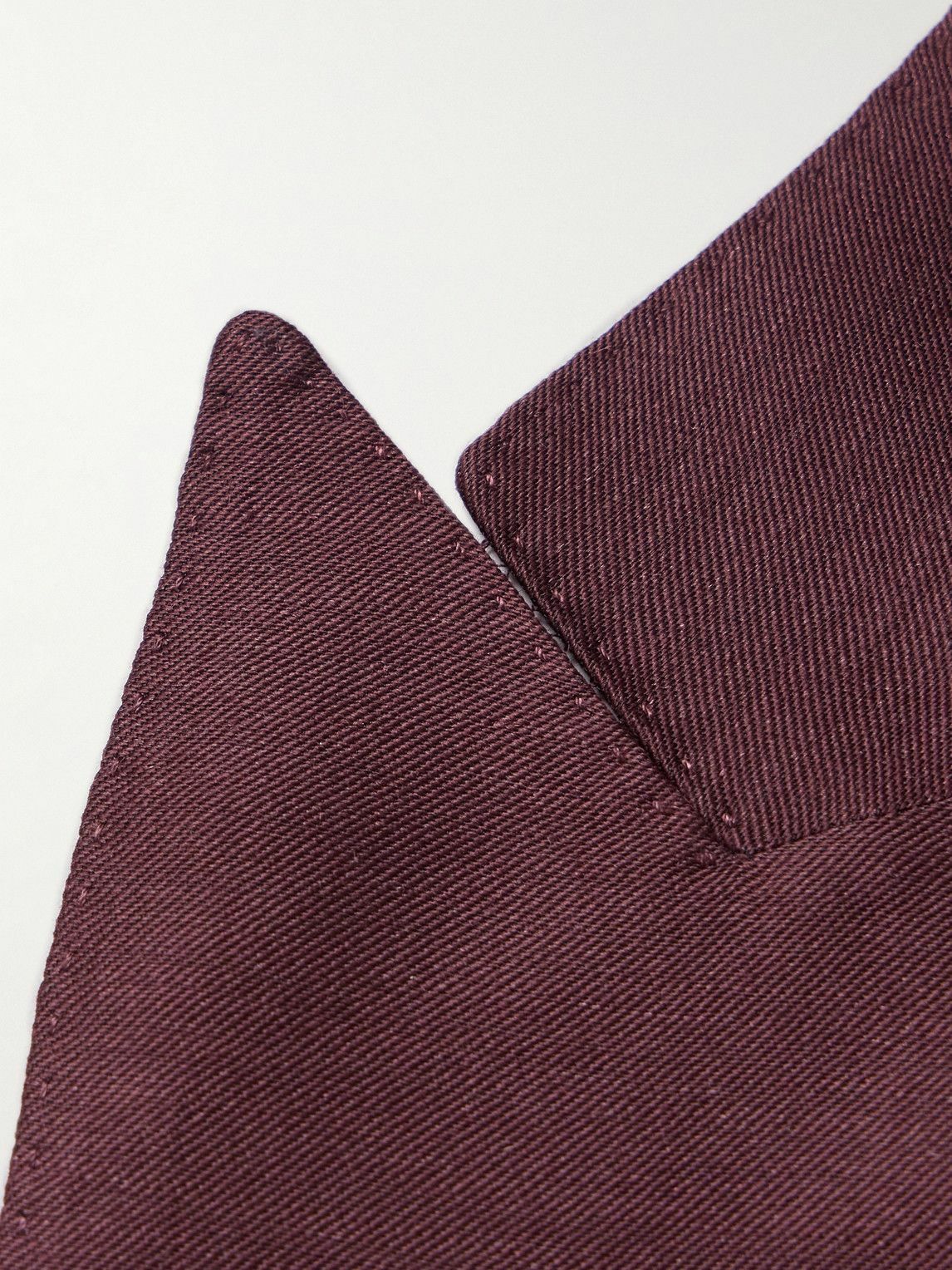 TOM FORD - Wool, Mohair and Silk-Blend Twill Suit Jacket - Burgundy