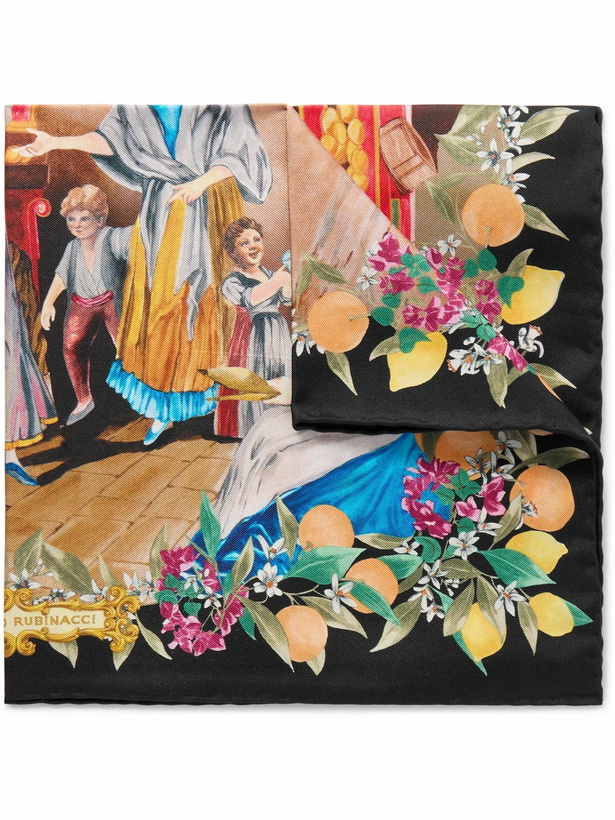 Photo: Rubinacci - Waterseller Printed Silk-Twill Pocket Square
