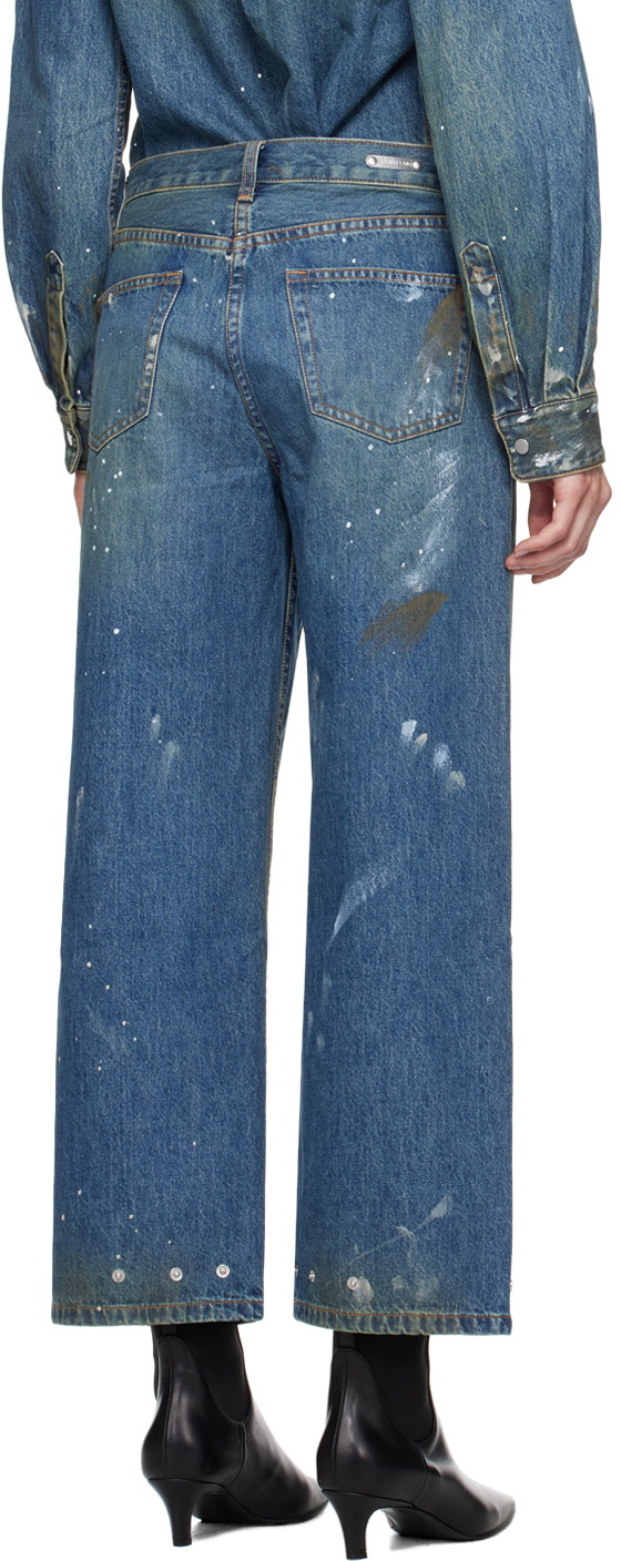 Helmut Lang Indigo Painted Jeans