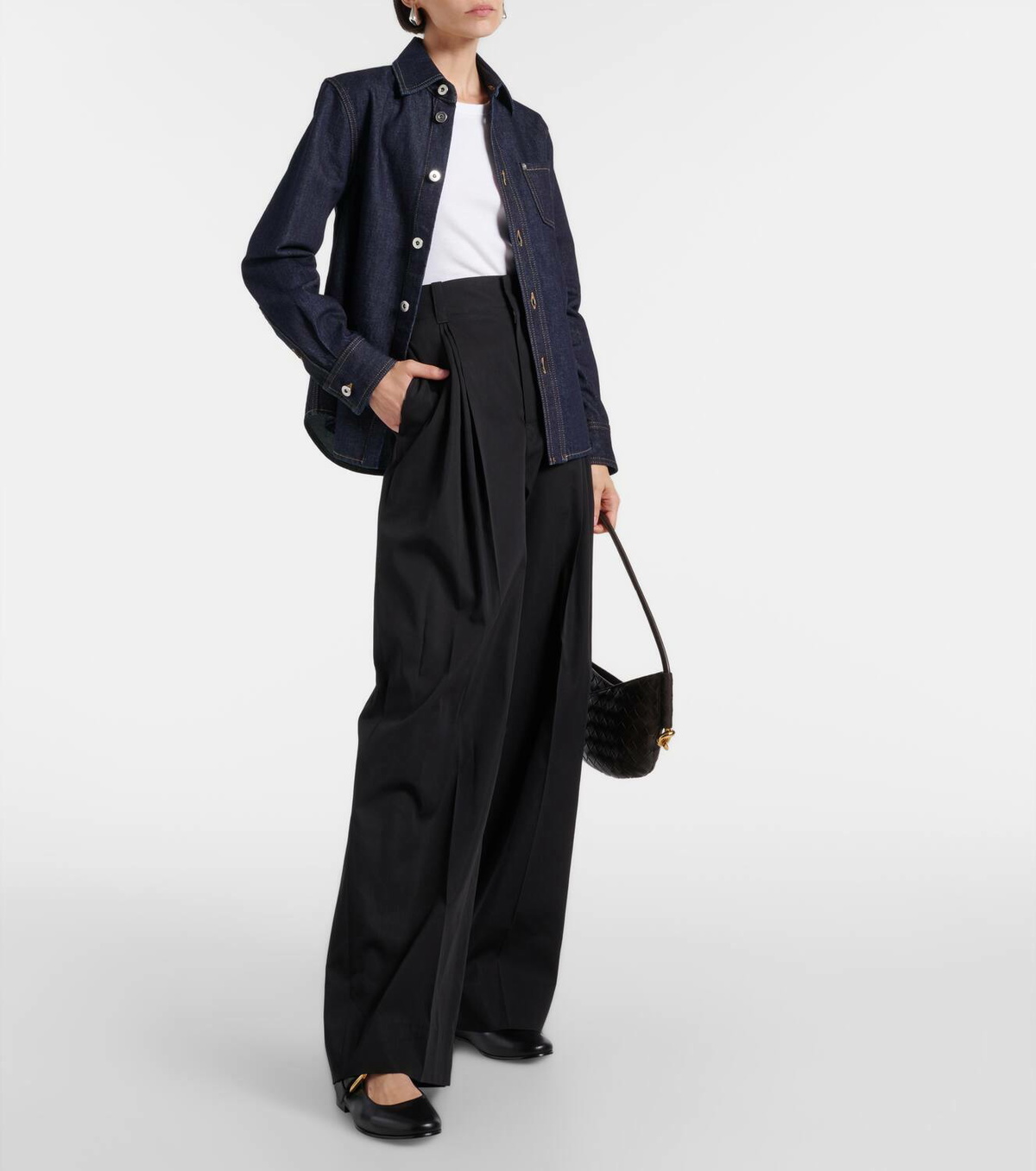 【送料&関税込】Bottega Veneta Black Leather Mary Jane Astai BOTTEGA VENETA | Astaire Leather Mary Jane Ballerina Flats