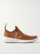 RICK OWENS - Veja Rubber-Trimmed Stretch-Knit Sneakers - Brown