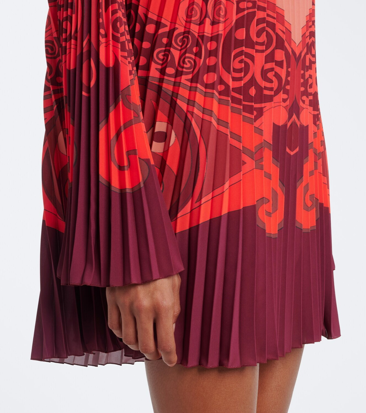 La DoubleJ Alchemy pleated tie-neck minidress
